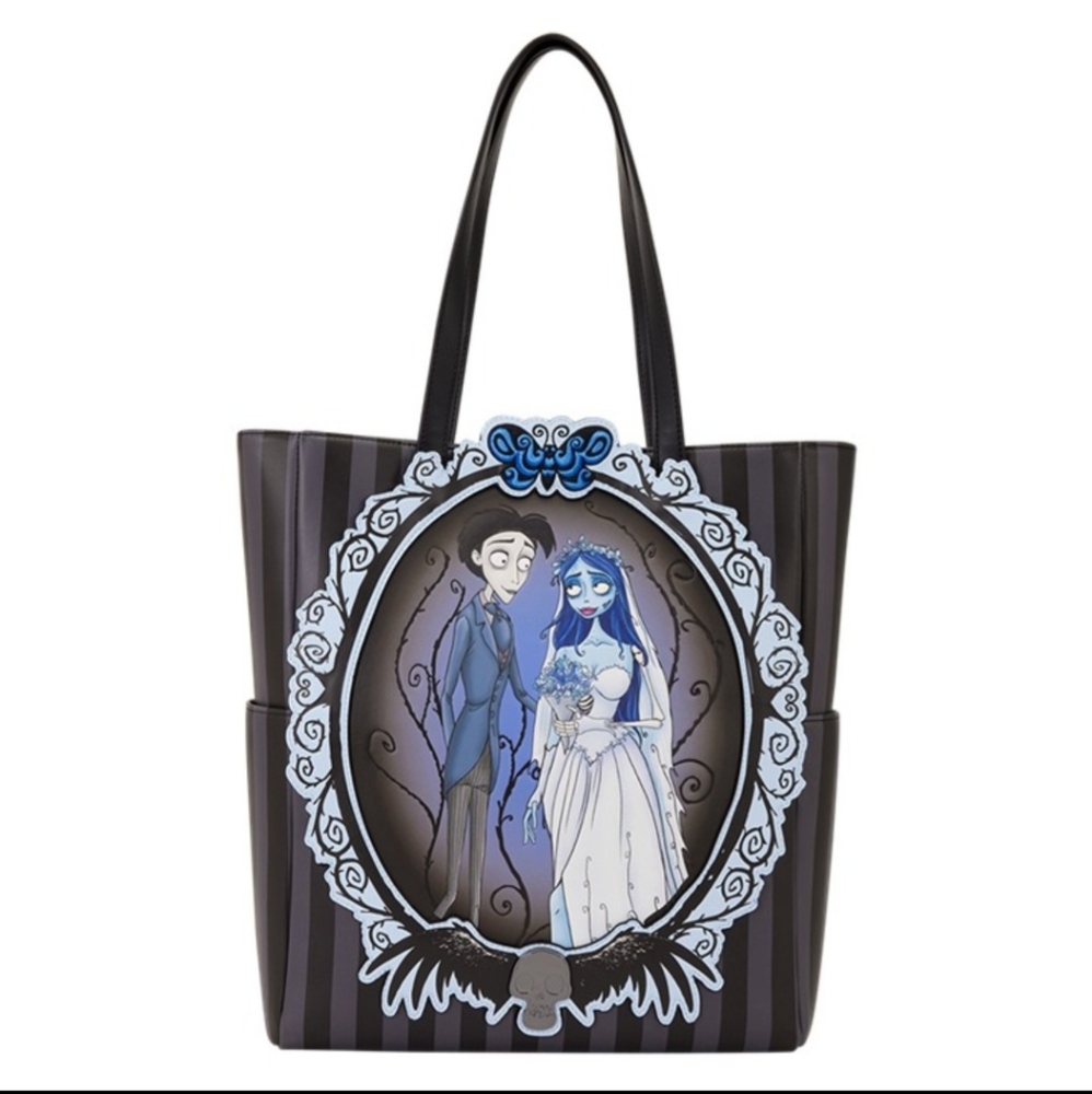 Loungefly  - Corpse Bride Frame Stripe Tote Bag - NEW